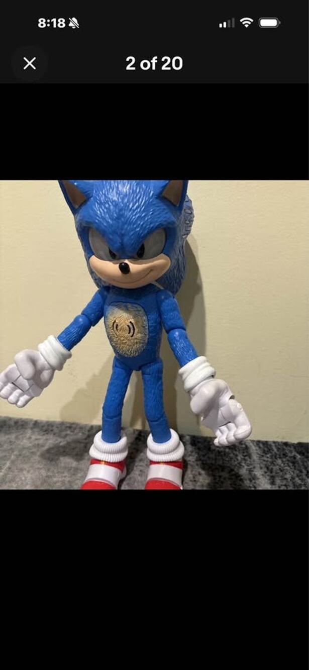 Jakks Pacific Sonic the Hedgehog Movie 2 13-inch Sonic Figure Toy (LIKE NEW)